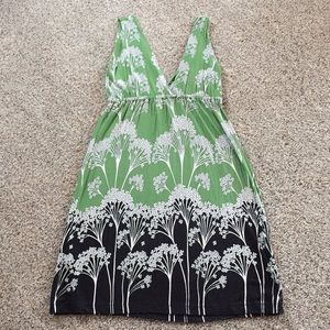 NWOT Mayan Floral Green & Black Dress size medium